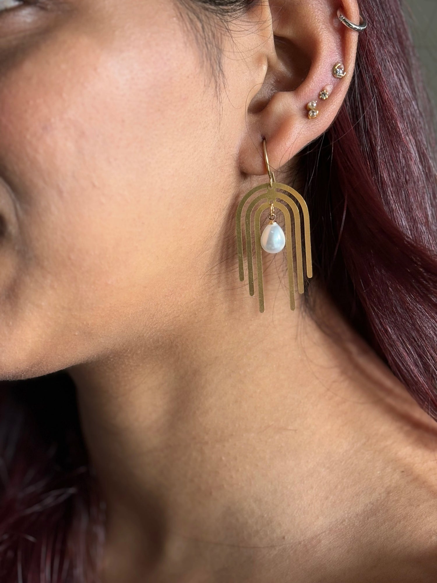 Brass, Plated & Alloy Earrings