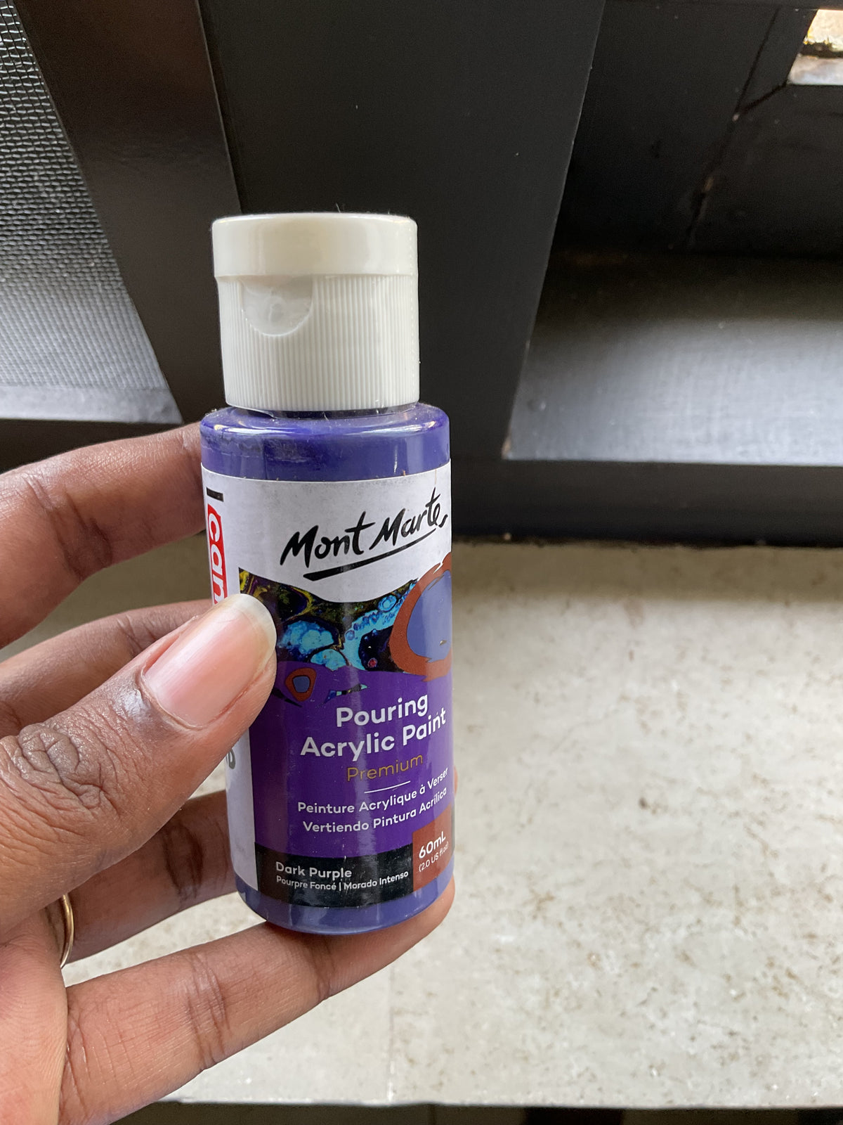 Pouring Paint - Dark Purple- 60 ml - Sealed Bottle
