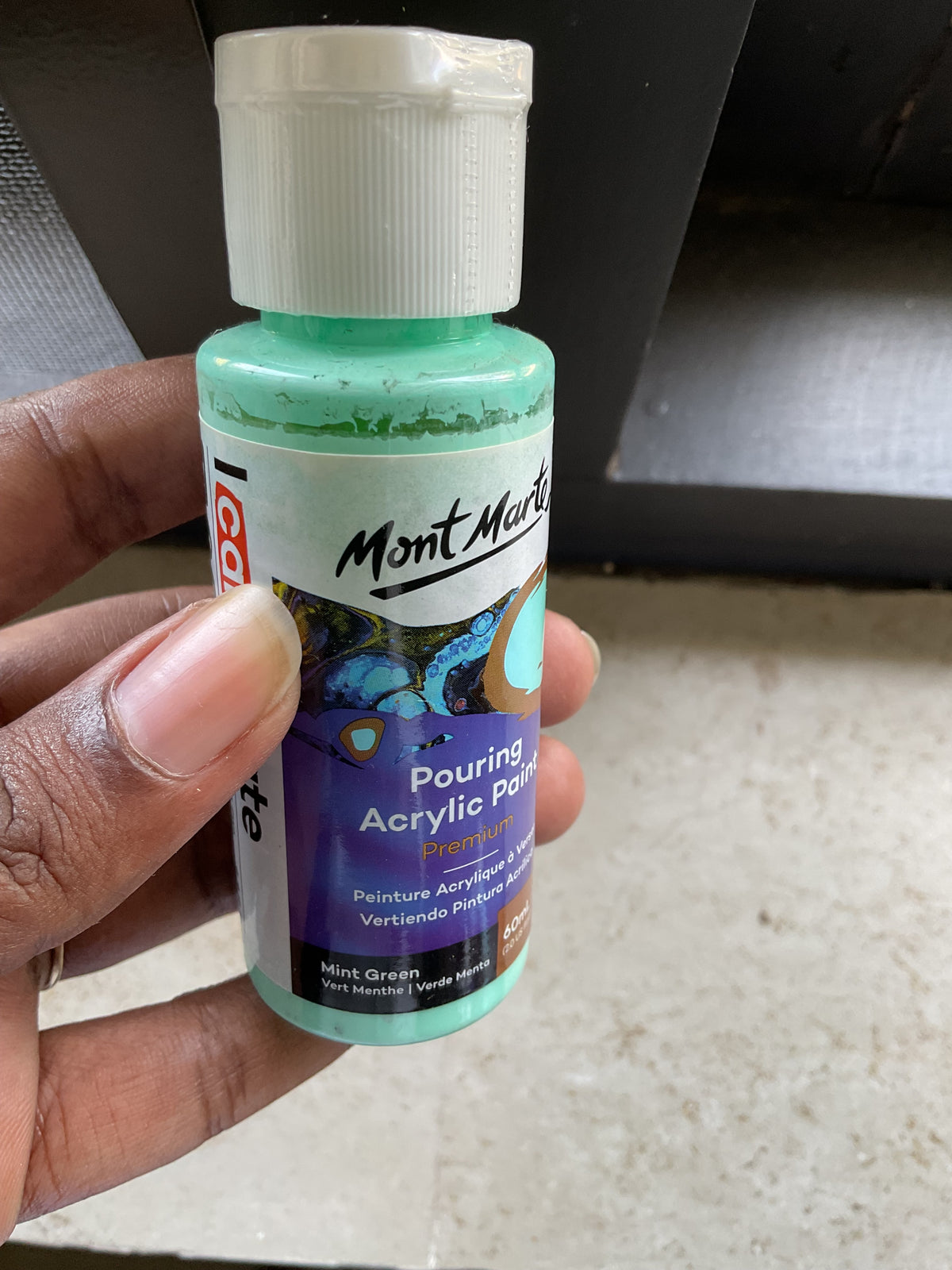 Pouring Paint - Mint Green - 60 ml - Sealed Bottle