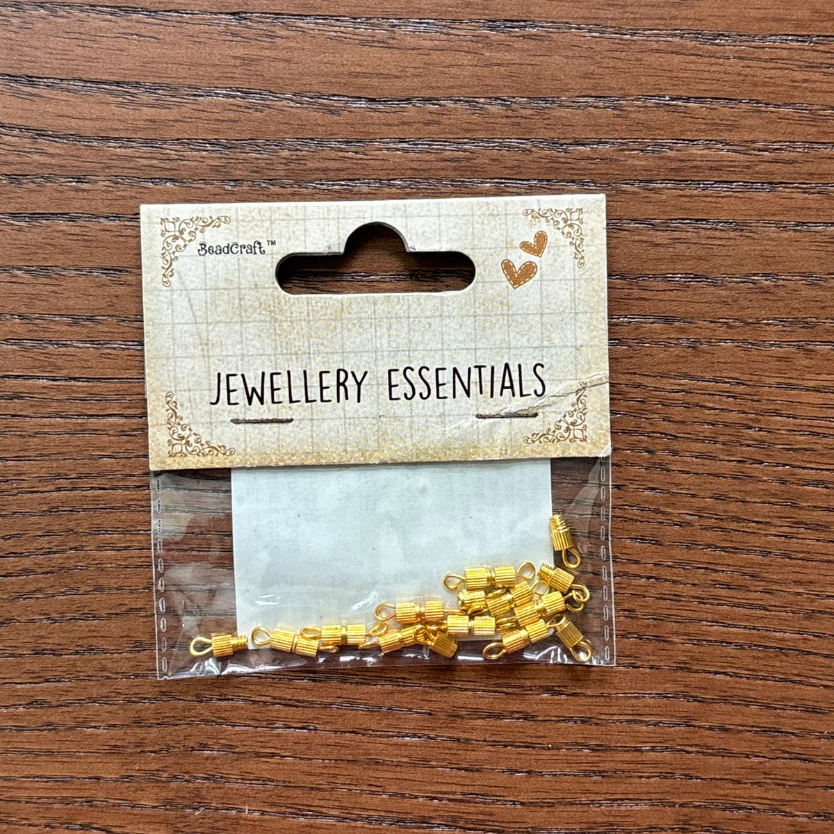 Gold Findings Screw Claps - 12 pieces