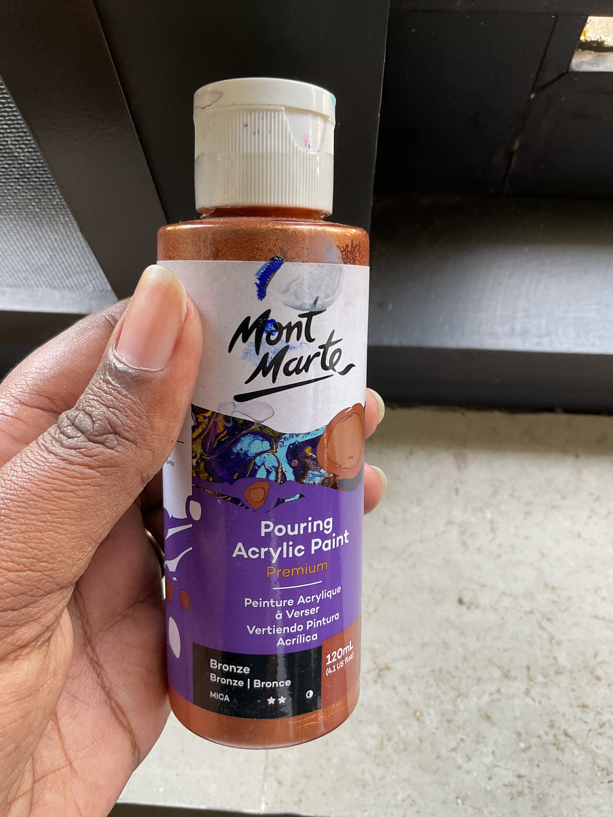 Pouring Paint - Bronze- 120 ml - Used Bottle