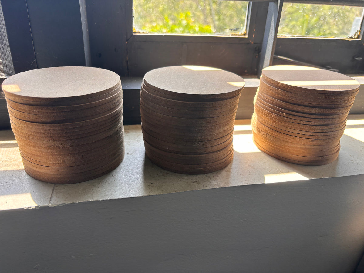 MDF Blank Coasters - 4 inch Round - 69 nos