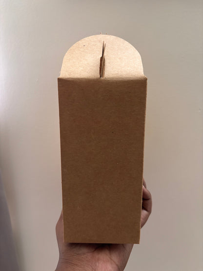 Kraft Handle Box with Flower Pattern - 5 nos