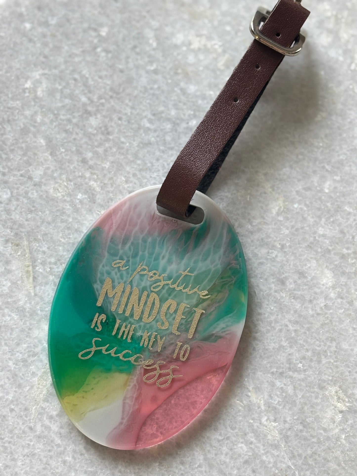 Luggage Tag - A Positive Mindset Is The Key To Success