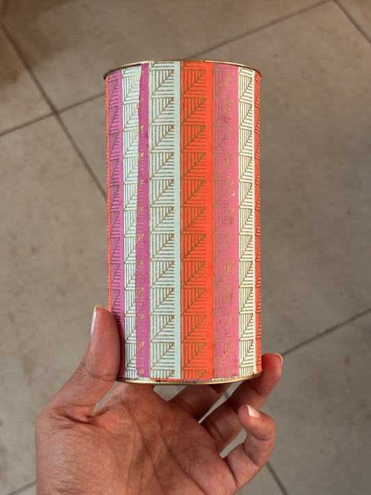 Pink Foiled Cannisters (Design 1) - Set of 4