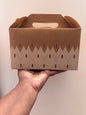 Kraft Handle Box Big with Design - 5 nos