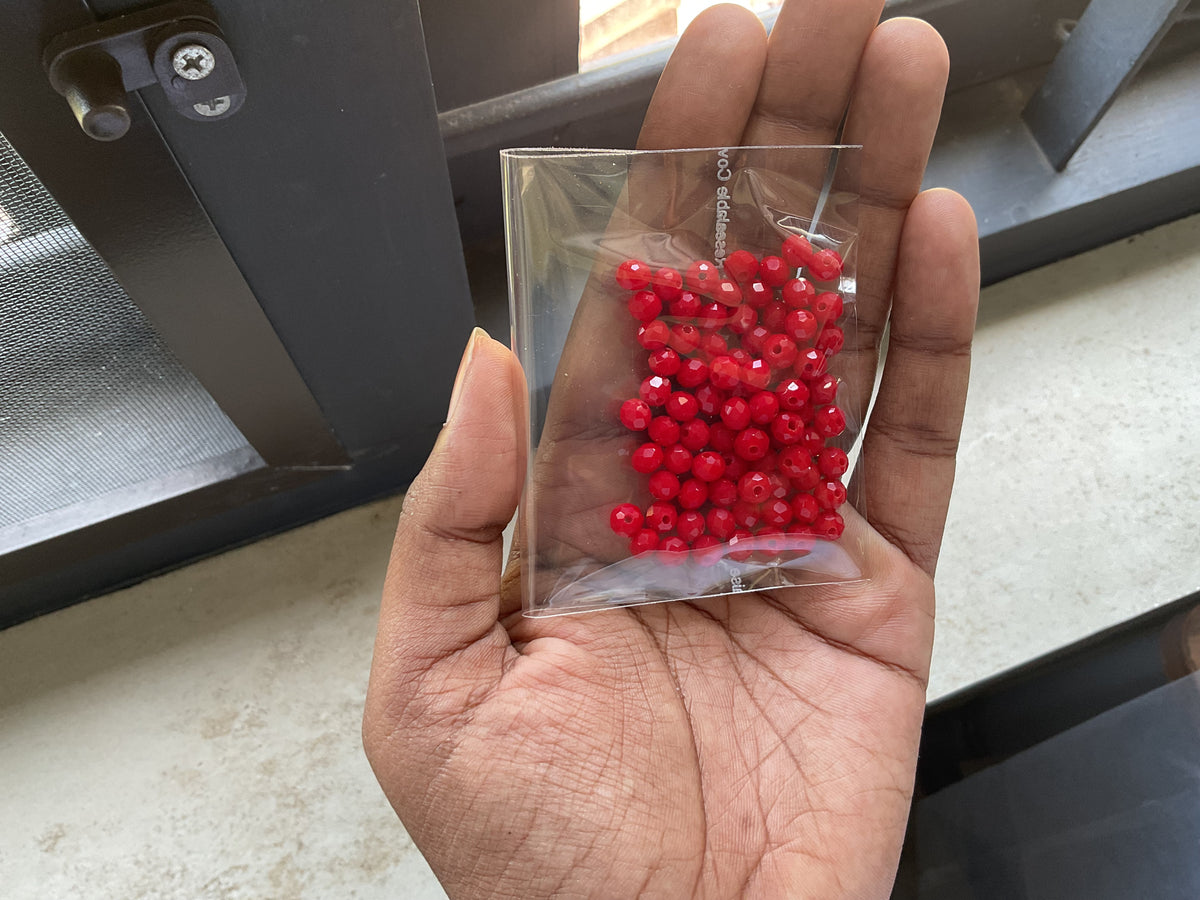 Beads -Red - T37