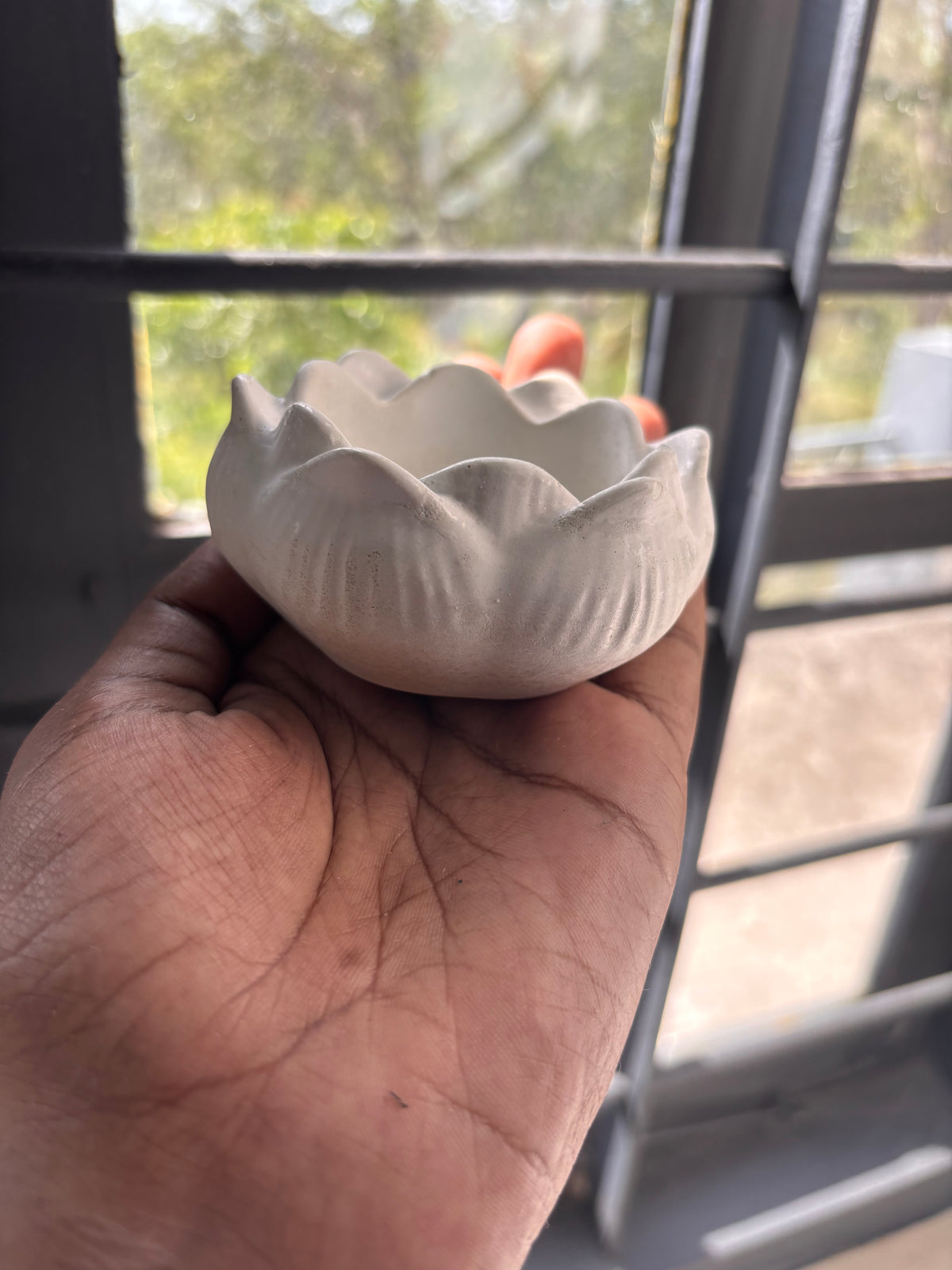 White Concrete Jar- Set of 4 nos