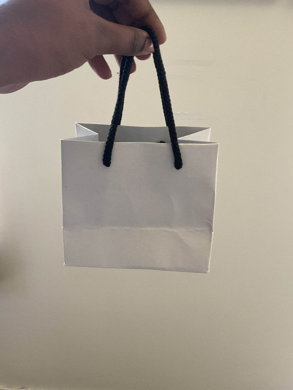 White paper Bags with Handle - Set of 7 nos