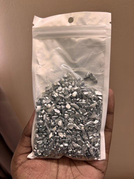 Silver stones for craft work(249 gms)