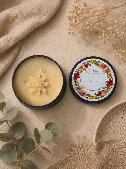 Aura Bowl Candle - Leather fragrance