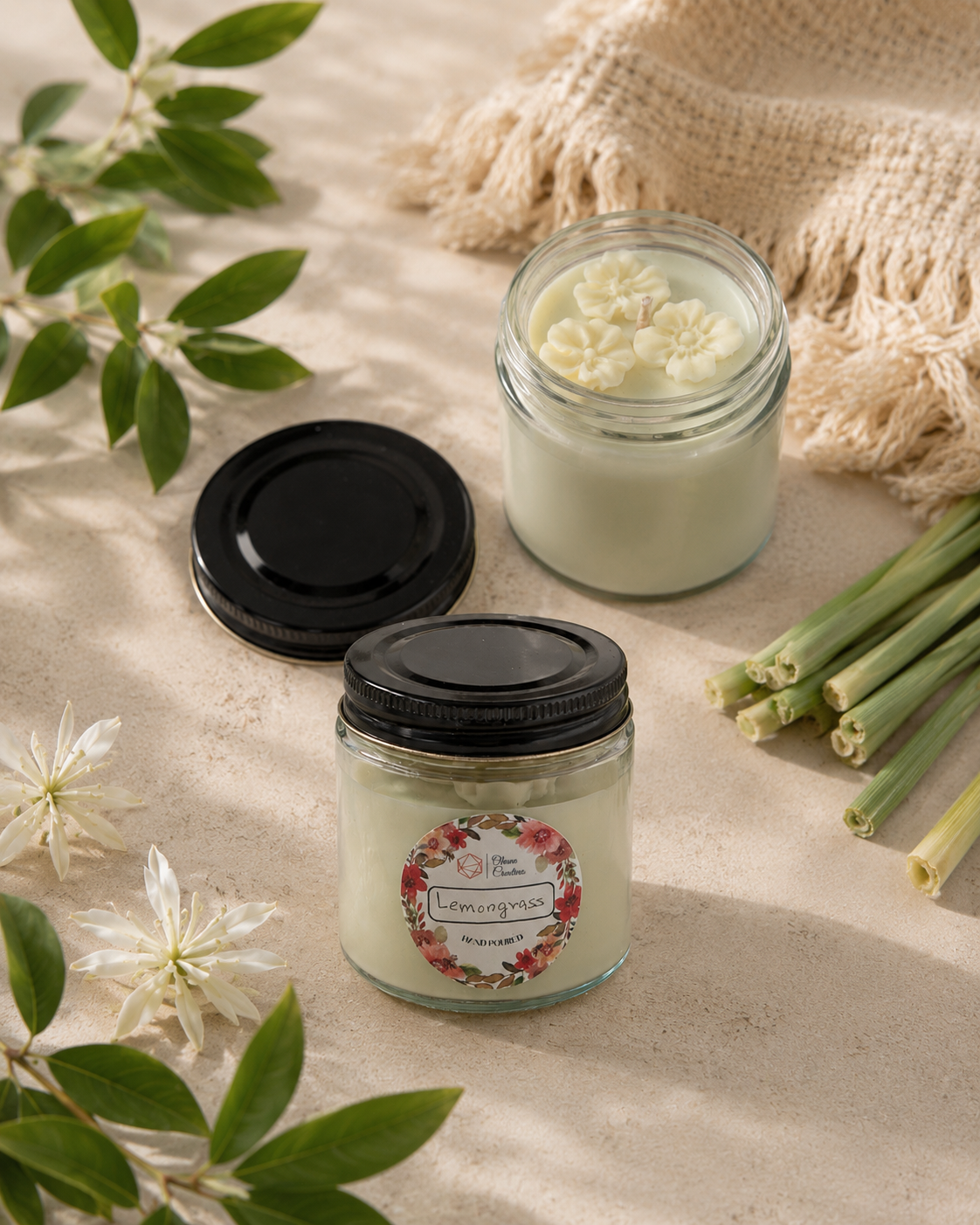 Artisan Jar Candle - Lemongrass fragrance