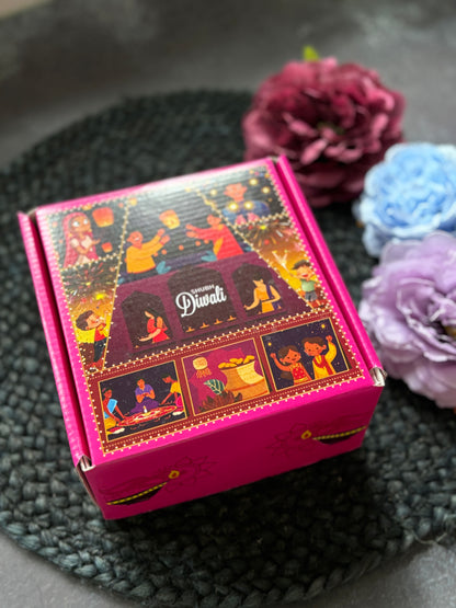 Diwali Hamper - Red Diffuser Kit - Melts, Tealight Candles & Ceramic Diffuser