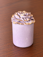 Peonies Concrete Candle Jar -1 nos - Lavender