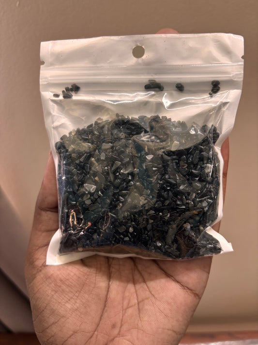 Black stones for craft work(294 gms)