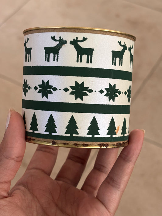 Green Reindeer Foiled Cannisters - Set of 4