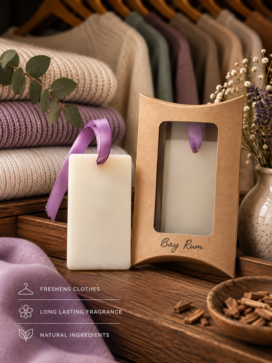 Wardrobe Wax Tablet - Bay Rum Fragrance