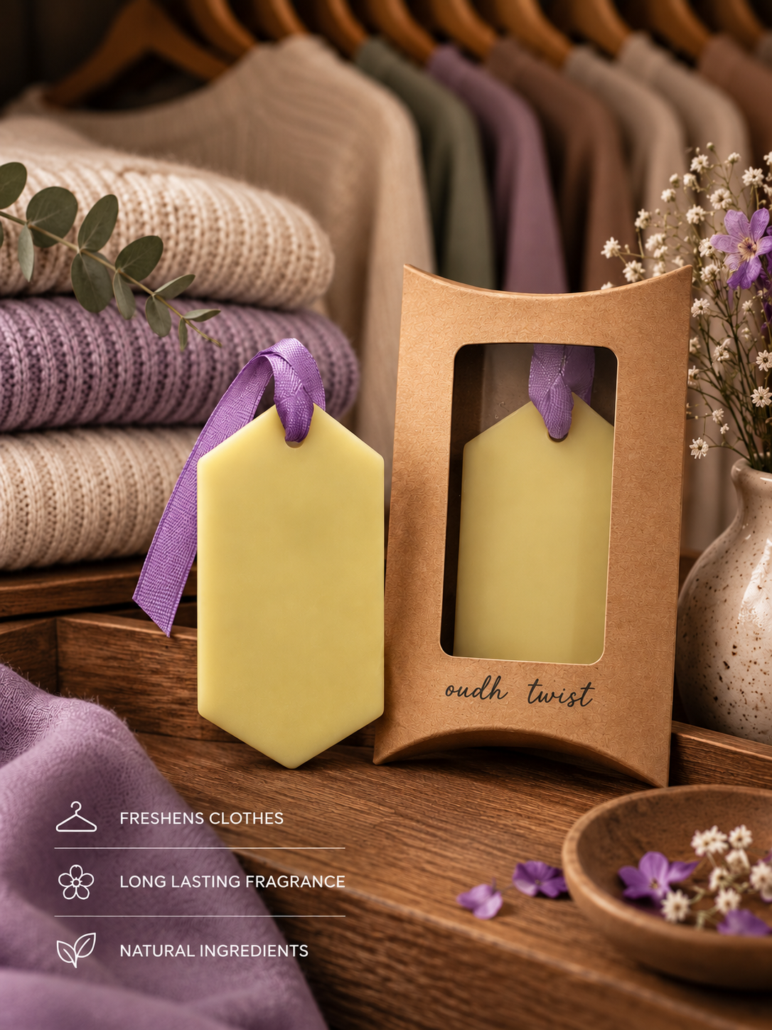 Wardrobe Wax Tablet - Oudh Twist Fragrance