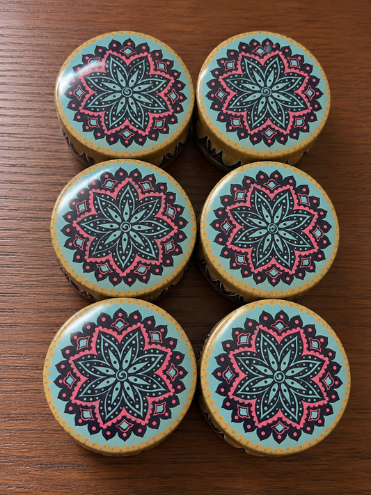 Small Mandala Tin Jars - TYPE 3