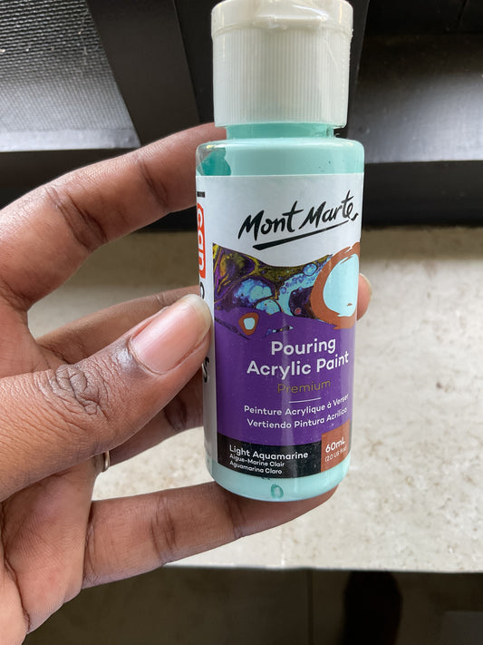 Pouring Paint - Light Aquamarine-  60 ml - Sealed Bottle