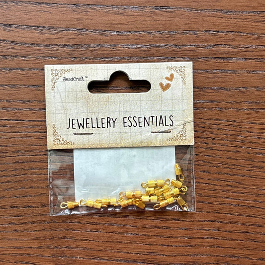 Gold Findings Screw Claps - 12 pieces